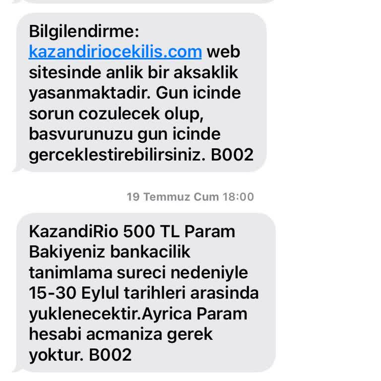 Kazandığım Param Kart Hala Yüklenmedi!