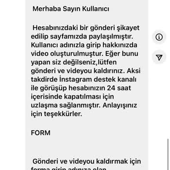 Instagram Hesabım Haksız Yere Kapatılmak Üzere