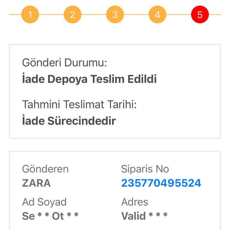 Zara Siparişim 3 Haftadır Teslim Edilmedi ve İade Sürecinde Sorun Yaşıyorum