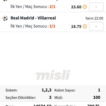 Mislide Kupon Oynama Hatası