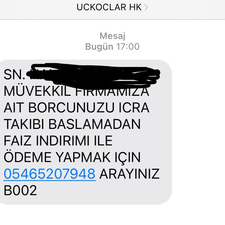 Yanıtsız Mesajlarla Gelen Borç İddiası