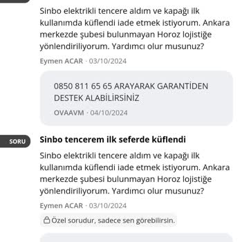 Paslanan Ürün ve İade Sorunları