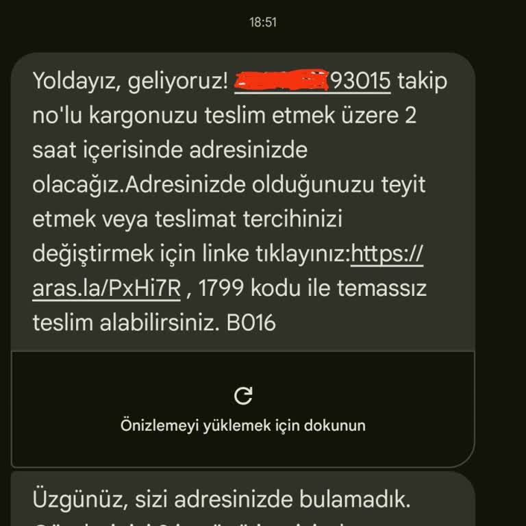 Aras Kargo Karşıyaka Şubesi: Yanıltıcı Teslimat Bilgilendirmesi