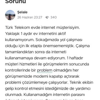 İnternet Sorunu Çözümsüz Kalıyor: Müşteri Hizmetleri Yetersiz
