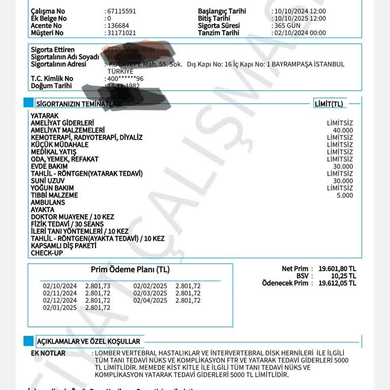 Özel Sağlık Sigortası Yenileme Sorunları