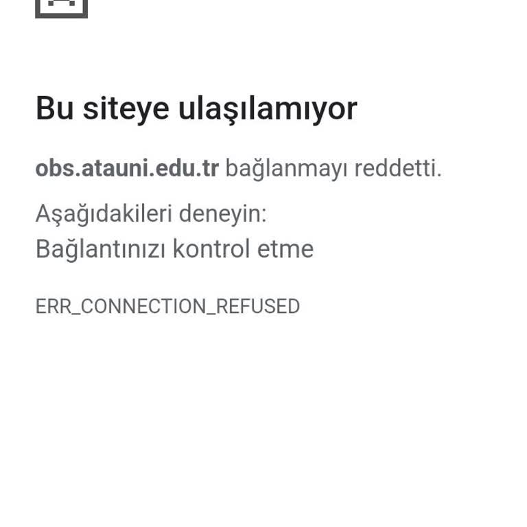 Atatürk Üniversitesi OBS Erişim Sorunu