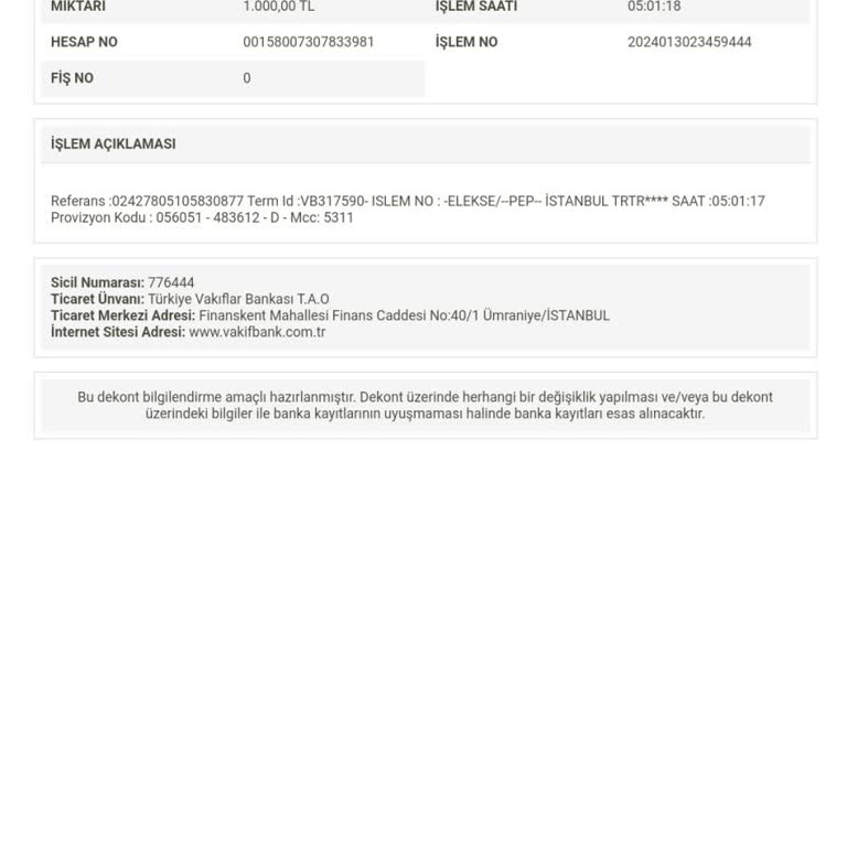 Yatırım Yapılan Paranın Hesaba Geçmemesi