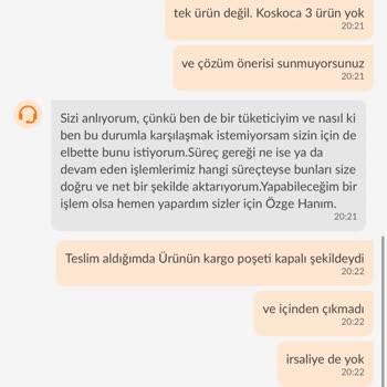 Eksik Ürünler ve Çözüm Bulunamayan Teslimat Sorunu