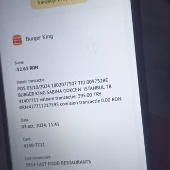 Burger King Eksik Sipariş Ve İade Talebi