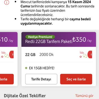 Vodafone'un Yüksek Tarife Ücretleri