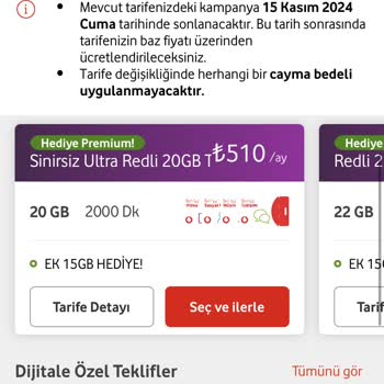 Vodafone'un Yüksek Tarife Ücretleri