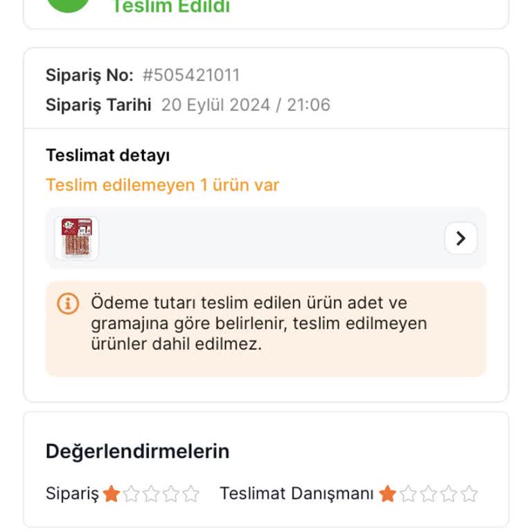 Yanlış Teslimat Bildirimi ve İletişimsizlik Mağduriyeti