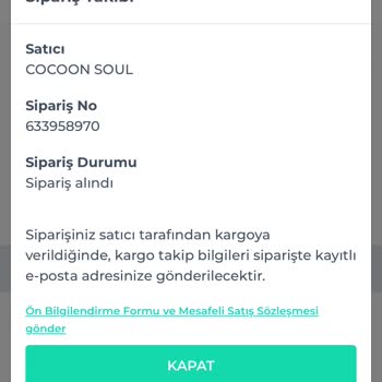 Kargoya Verilmeyen Siparişin Bilgi Belirsizliği