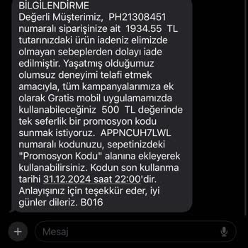 Kiwi Dik Süpürge Siparişi: Stok Problemi ve Yanıltıcı Bilgilendirme