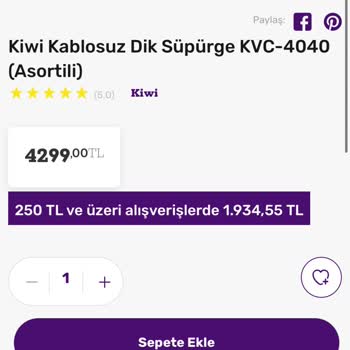 Kiwi Dik Süpürge Siparişi: Stok Problemi ve Yanıltıcı Bilgilendirme