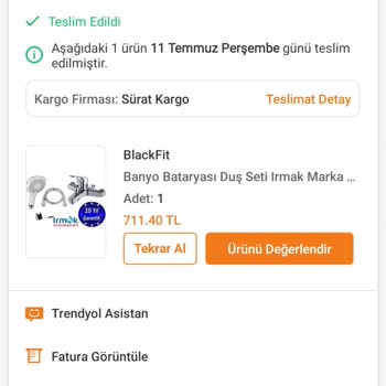 Trendyol'dan Alınan Banyo Musluğu Kısa Sürede Arızalandı