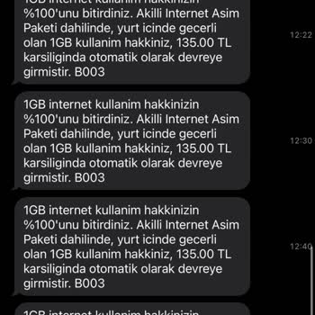 Hatalı İnternet Aşım Ücretlendirmesi