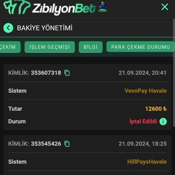 Zibilyonbet'te Haksız Kazanç Silinmesi