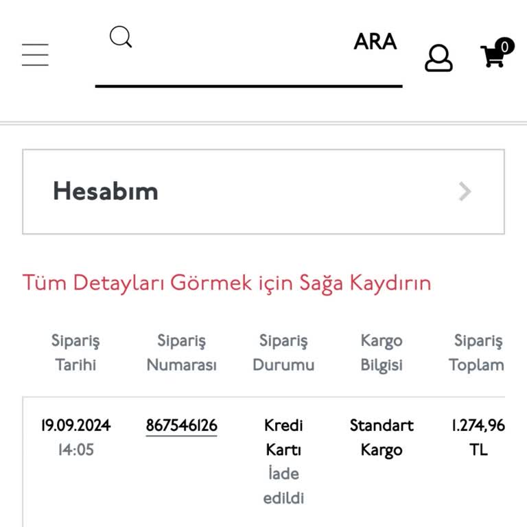 Yargıcı'dan Aldığım Ürün İptal Edildi, İade Bekliyorum
