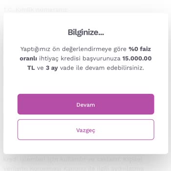 Yanıltıcı Kredi Kampanyası