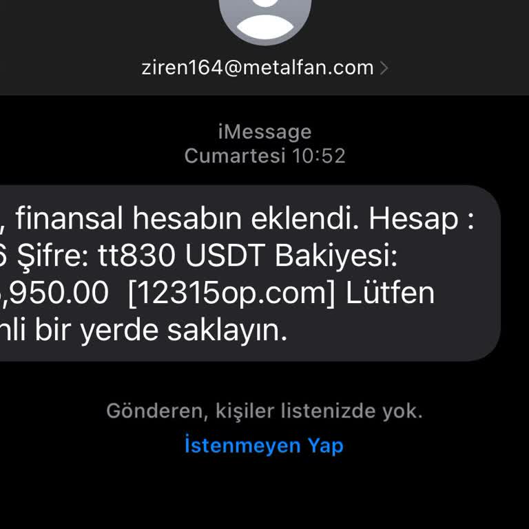 Anlaşılmayan Mesaj ve Sorumluluk Reddi