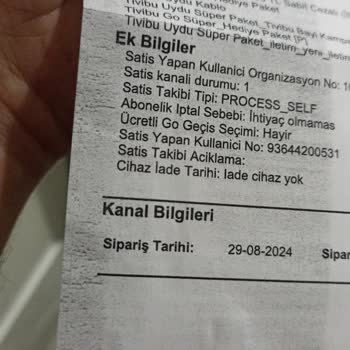Tivibu cihaz iadesi sonrası haksız ücret şoku
