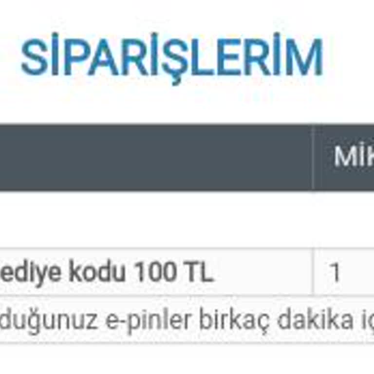 Epin.com.tr'den Alınan Kodun Teslim Edilmemesi!