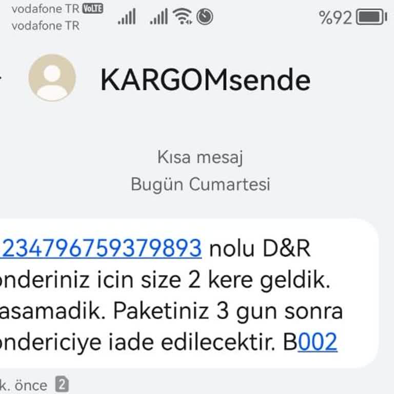 D&R Kargo Hizmetinde Yaşanan Sorunlar