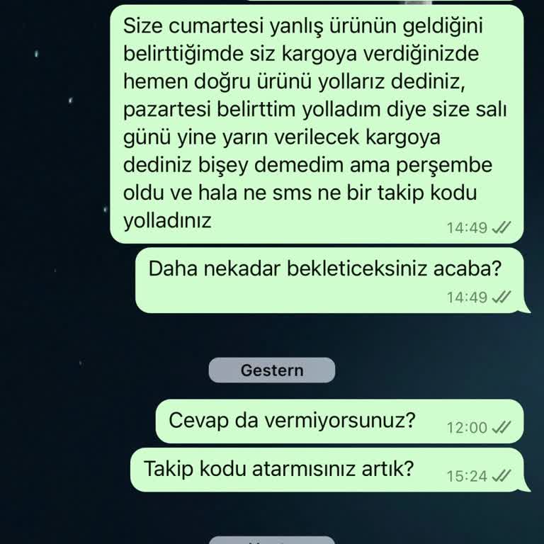 Nare Giyim'de Uzayan Kargo ve Yanlış Ürün Kabusu
