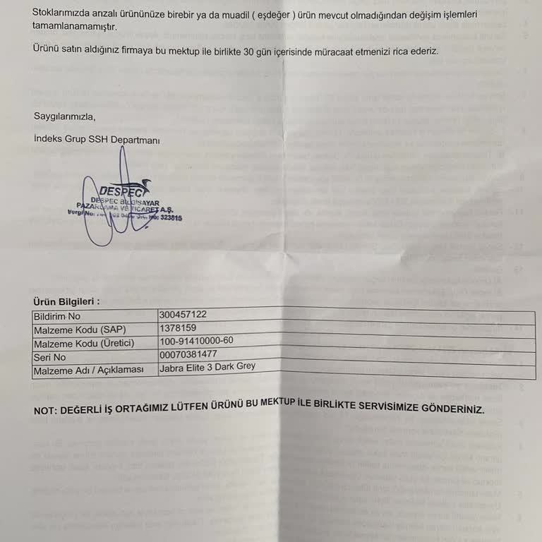 Amazon'da Garanti ve Müşteri Hizmetleri Sorunu