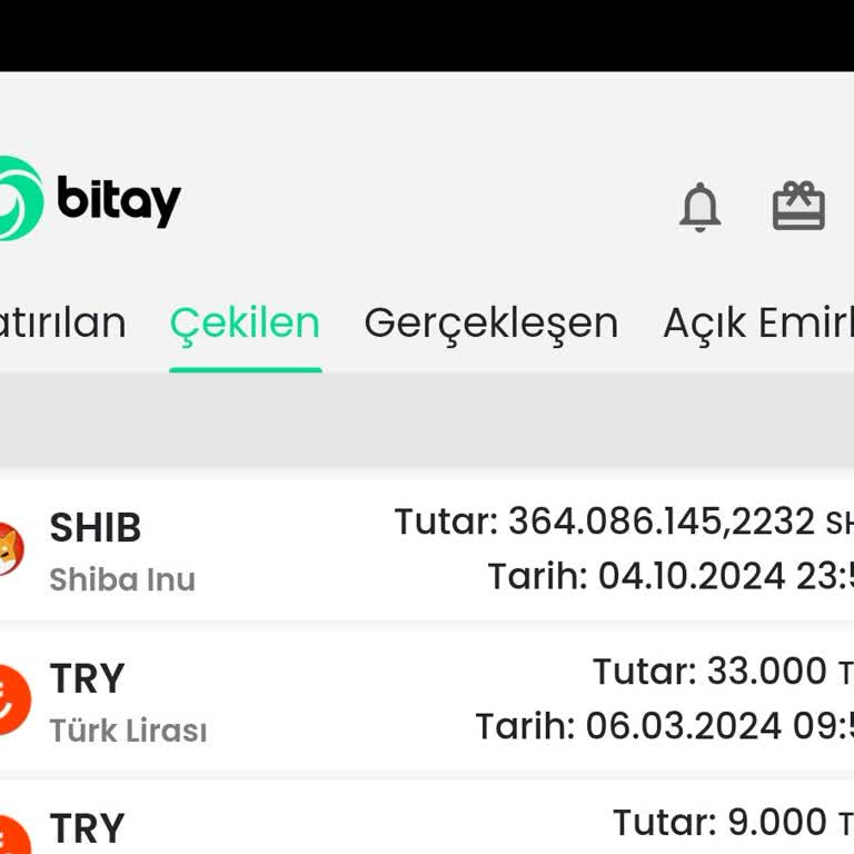 Bitay Kripto Borsasında Transfer Sorunu
