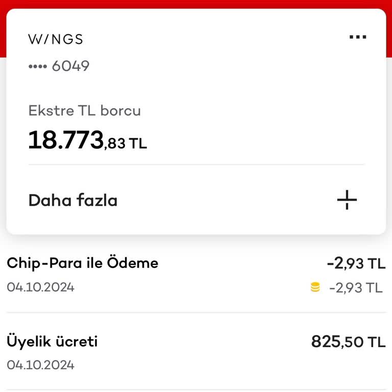 Wings Kredi Kartı Üyelik Ücreti İadesi Talebi