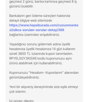 Kayıp Ürün ve Yetersiz Müşteri Hizmeti