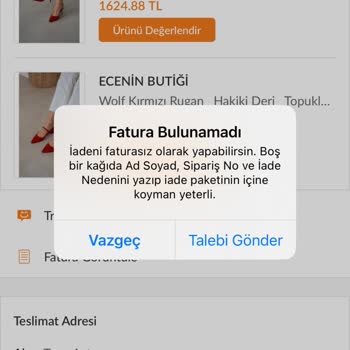 Kullanılmamış Ürüne Haksız İade Reddi