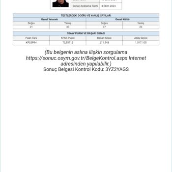 KPSS Puanımda Haksızlık!