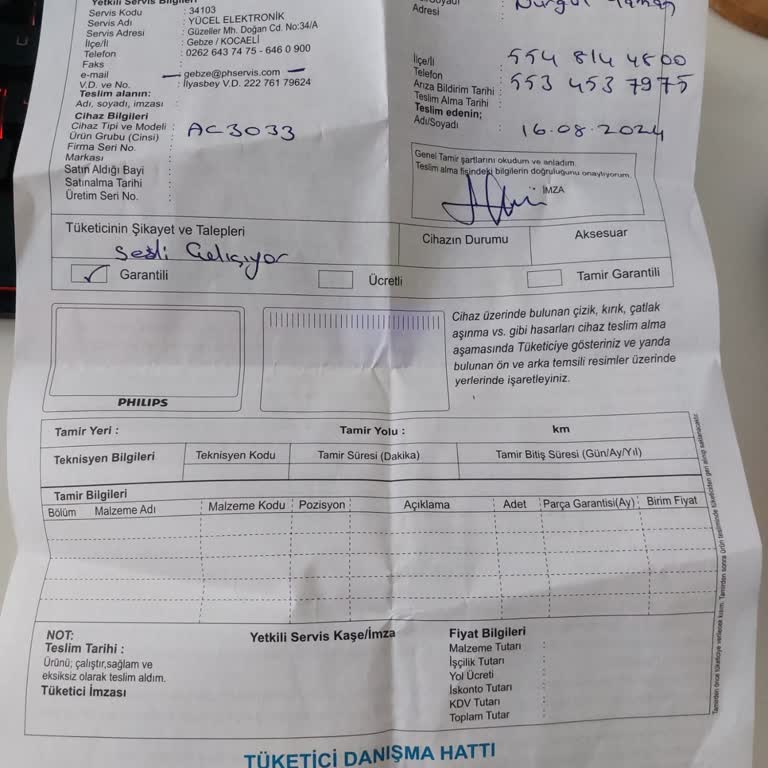 Philips Servisinde Müşteri Mağduriyeti