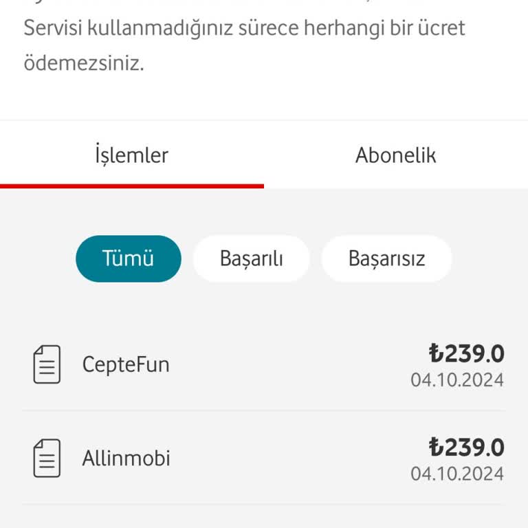 Vodafone'dan Bilgilendirme Yapılmadan Yapılan Abonelikler