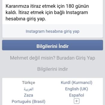 Yanlışlıkla Askıya Alınan Facebook Hesabı