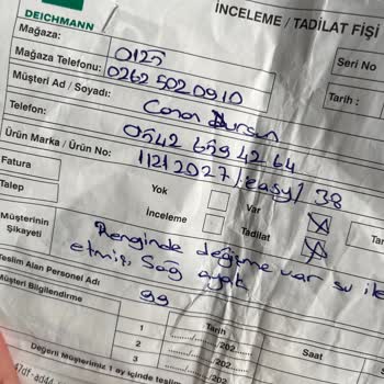 Hakiki Deri Babette Su Lekesi ve İade Sorunu