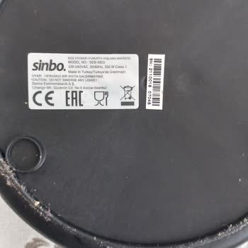 Sinbo Yumurta Haşlama Makinesi Kapak Sorunu