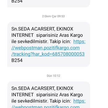 Aras Kargo Niobe Şubesi'nde Teslimat Sorunu