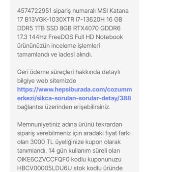 Hepsiburada'nın Müşteri Memnuniyetsizliği ve İade Süreci Sorunları