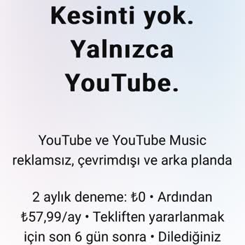Taahhüt Edilen Youtube Premium Üyeliği Sorunu