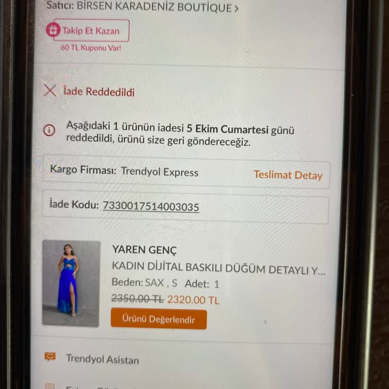Trendyol'da İade Sorunu Ve Kötü Müşteri Hizmeti