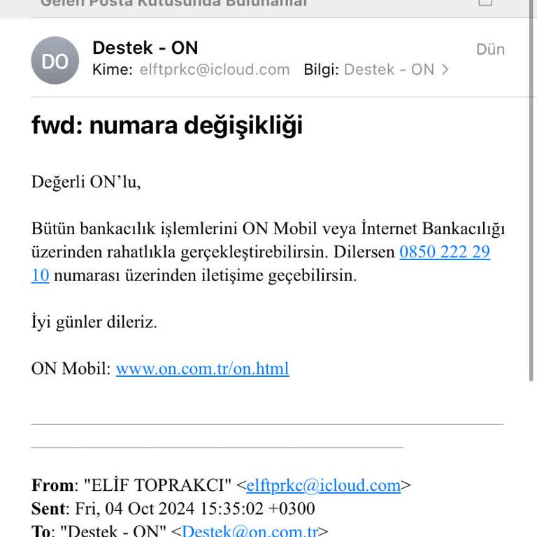 Eski numara yüzünden giriş yapamıyorum müşteri hizmetleri yetersiz