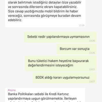 Enpara'nın Yapılandırma Kararını Uygulamaması ve Müşteri Memnuniyetsizliği