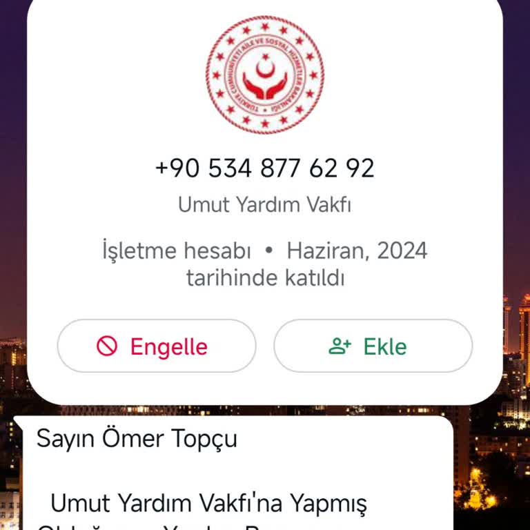 Umut Vakfı'ndan Gelen Şüpheli Mesaj ve Kişisel Bilgilerin Güvenliği Tehlikesi