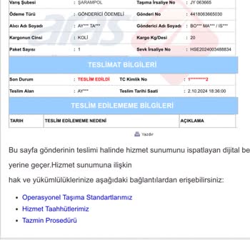 Teslim Edilmeyen Kargo ve Ulaşılamayan Müşteri Hizmetleri