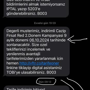 Vodafone'da Tarifelerde Adaletsiz Fiyatlandırma