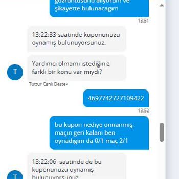 Kazanan Kuponumun Yanlış Sonuçlandırılması